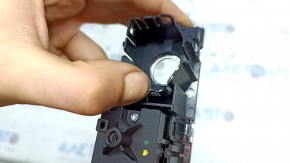 Audi A6 C8 19-24 center console button block, chrome, for parking sensors and camera, with trim, cracks in fasteners