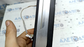 External rear right door sill trim for Audi A6 C8 19-25, black with chrome insert and lighting, scratches, nicks