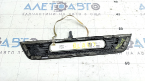 External rear left door sill plate for Audi A6 C8 19-25, black with chrome insert and lighting, scratches, nicks