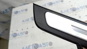 External rear left door sill plate for Audi A6 C8 19-25, black with chrome insert and lighting, scratches, nicks