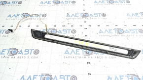 Outer front left door sill plate for Audi A6 C8 19-25, black with chrome insert and lighting, S-Line, scratches, nicks on chrome