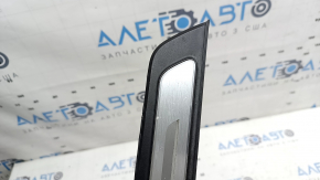 Outer front left door sill plate for Audi A6 C8 19-25, black with chrome insert and lighting, S-Line, scratches, nicks on chrome