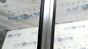 Outer front left door sill plate for Audi A6 C8 19-25, black with chrome insert and lighting, S-Line, scratches, nicks on chrome