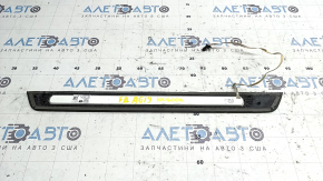 Outer front right door sill plate for Audi A6 C8 19-25, black with chrome insert and lighting, S-Line, scratches