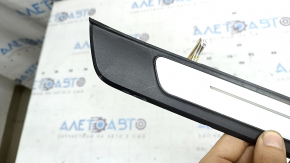 Outer front right door sill plate for Audi A6 C8 19-25, black with chrome insert and lighting, S-Line, scratches