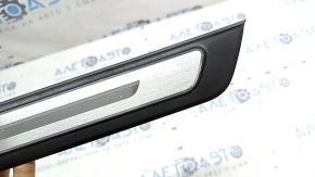 Outer front right door sill plate for Audi A6 C8 19-25, black with chrome insert and lighting, S-Line, scratches
