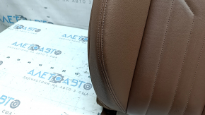 Audi A6 C8 19-25 passenger seat back upholstery, light brown leather, heated, dry cleanable