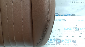 Audi A6 C8 19-25 passenger seat back upholstery, light brown leather, heated, dry cleanable