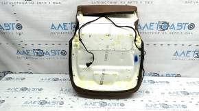 Driver's seat cushion upholstery for Audi A6 C8 19-25, light brown leather, heated, dry cleanable
