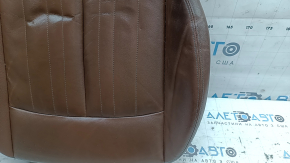 Driver's seat cushion upholstery for Audi A6 C8 19-25, light brown leather, heated, dry cleanable