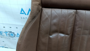 Driver's seat cushion upholstery for Audi A6 C8 19-25, light brown leather, heated, dry cleanable