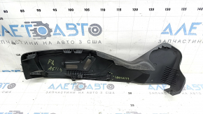 Right side passenger seat control trim panel for Audi A6 C8 19-25, black, scratches, broken fastener