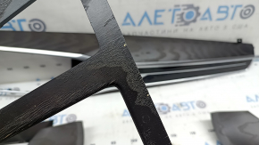 Set of interior trims for Audi A6 C8 19-21 in dark wood finish, texture, scratches, chips