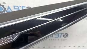 Set of interior trims for Audi A6 C8 19-21 in dark wood finish, texture, scratches, chips