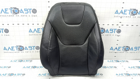 Ford Fusion mk5 17-20 passenger seat back upholstery, titanium, black leather, perforated, for ventilation and heating, worn
