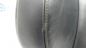 Ford Fusion mk5 17-20 passenger seat back upholstery, titanium, black leather, perforated, for ventilation and heating, worn