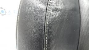 Ford Fusion mk5 17-20 passenger seat back upholstery, titanium, black leather, perforated, for ventilation and heating, worn