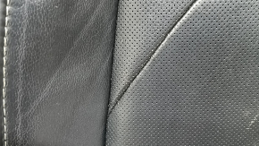 Ford Fusion mk5 17-20 titanium passenger seat cushion upholstery, black leather, perforated, for ventilation and heating, scratches