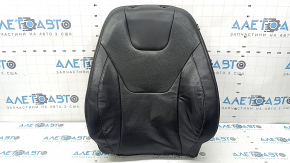 Ford Fusion mk5 17-20 driver's seat back upholstery, titanium, black leather, perforation, for ventilation and heating, worn, scratches