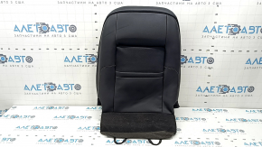 Ford Fusion mk5 17-20 driver's seat back upholstery, titanium, black leather, perforation, for ventilation and heating, worn, scratches