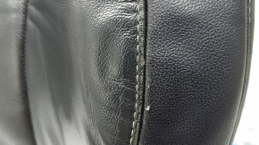 Ford Fusion mk5 17-20 driver's seat back upholstery, titanium, black leather, perforation, for ventilation and heating, worn, scratches