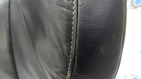 Ford Fusion mk5 17-20 driver's seat back upholstery, titanium, black leather, perforation, for ventilation and heating, worn, scratches