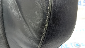 Ford Fusion mk5 17-20 driver's seat back upholstery, titanium, black leather, perforation, for ventilation and heating, worn, scratches
