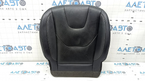 Ford Fusion mk5 17-20 driver's seat cushion cover, titanium, black leather, perforated, for ventilation and heating, scratches