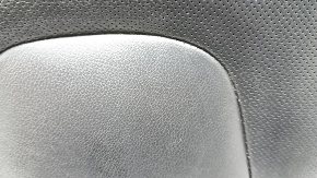 Ford Fusion mk5 17-20 driver's seat cushion cover, titanium, black leather, perforated, for ventilation and heating, scratches