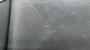 Ford Fusion mk5 17-20 driver's seat cushion cover, titanium, black leather, perforated, for ventilation and heating, scratches
