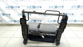 Rear seat backrest, 2nd row, left, Ford Escape MK4 20-22, without airbag, gray and black fabric, white stitching, mechanical, with frame, with belt and seat belt latch, fabric is wrinkled