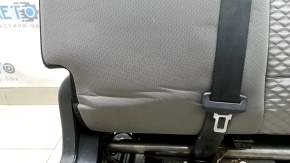 Rear seat backrest, 2nd row, left, Ford Escape MK4 20-22, without airbag, gray and black fabric, white stitching, mechanical, with frame, with belt and seat belt latch, fabric is wrinkled
