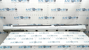 Left threshold Ford Fusion mk5 13-20 white, with seal, dented fasteners, scratches, broken fastener and guide
