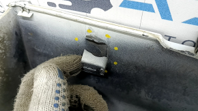 Left threshold Ford Fusion mk5 13-20 white, with seal, dented fasteners, scratches, broken fastener and guide