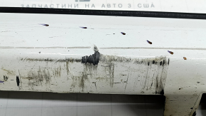 Left threshold Ford Fusion mk5 13-20 white, with seal, dented fasteners, scratches, broken fastener and guide