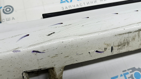 Left threshold Ford Fusion mk5 13-20 white, with seal, dented fasteners, scratches, broken fastener and guide