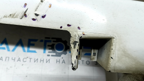 Left threshold Ford Fusion mk5 13-20 white, with seal, dented fasteners, scratches, broken fastener and guide