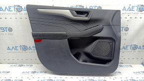 Door trim card front left Ford Escape MK4 20-22 type 2, black, armrest leather black, molding gray, with handle, scratches