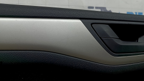 Door trim card front left Ford Escape MK4 20-22 type 2, black, armrest leather black, molding gray, with handle, scratches
