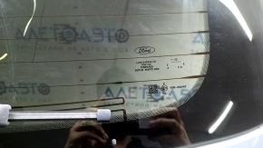 Naked tailgate with glass Ford Escape MK4 20-22 blue GP, with spoiler, brake light, trapezoid, wiper arm and cap, scratches on glass, bump, cracked wiper arm