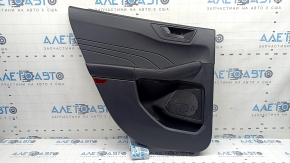 Door trim, rear left card, Ford Escape MK4 20-22, black with black plastic insert, black leather armrest, with handle, scratches
