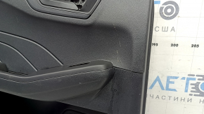 Door trim, rear left card, Ford Escape MK4 20-22, black with black plastic insert, black leather armrest, with handle, scratches