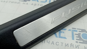 Front left door sill trim Ford Fusion mk5 17-20 black with chrome insert, scratches