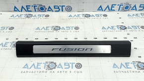Front right door sill trim Ford Fusion mk5 17-20 black with chrome insert, scratches