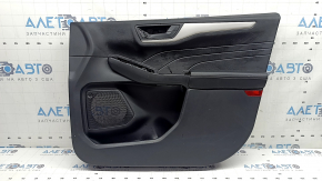 Door trim card front right Ford Escape MK4 20-22 type 2, black, armrest leather black, molding gray, with handle, scratches