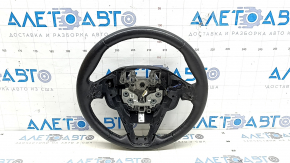 Naked steering wheel Ford Fusion mk5 17-20 black leather, heated, worn