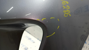 Front bumper bare Ford Escape MK4 20-22 without parking sensors, blue, scratches, worn