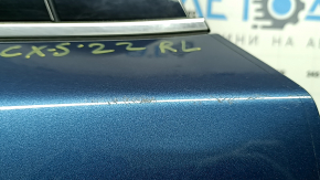 Rear left door assembly Mazda CX-5 17-25 tinted, blue 45B, bump, scratches, trim is coming off