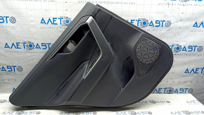 Door trim card rear left Toyota Rav4 19-25 black, armrest leather black, plastic insert black, chrome molding, scratches
