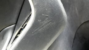 Door trim card rear left Toyota Rav4 19-25 black, armrest leather black, plastic insert black, chrome molding, scratches